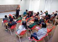High School Visits Class on Campus